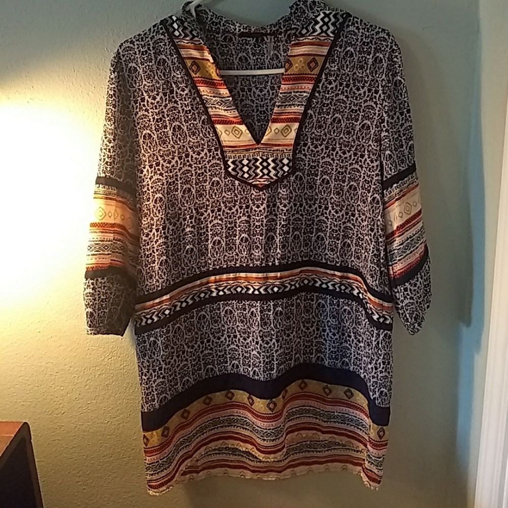 Womens boho tunic dress